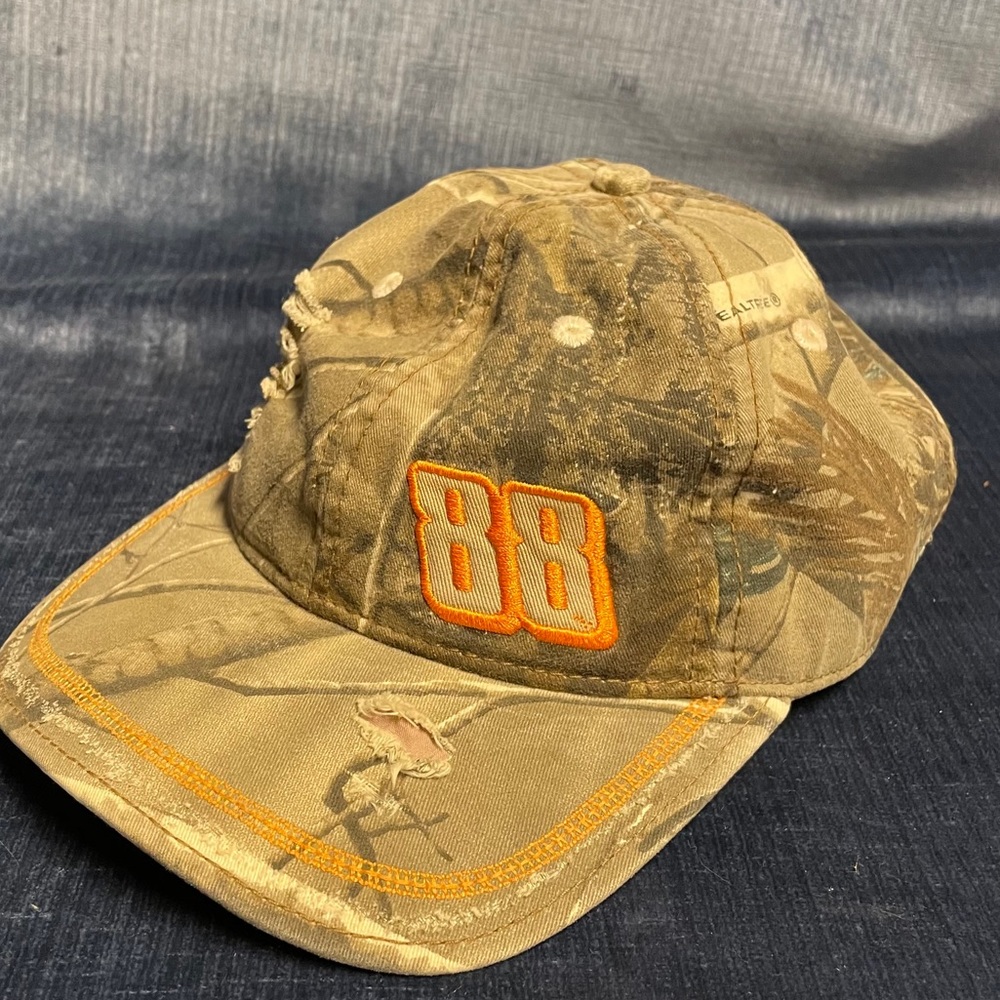 Vintage Nascar Dale Jr #88 Camo Distressed Hat